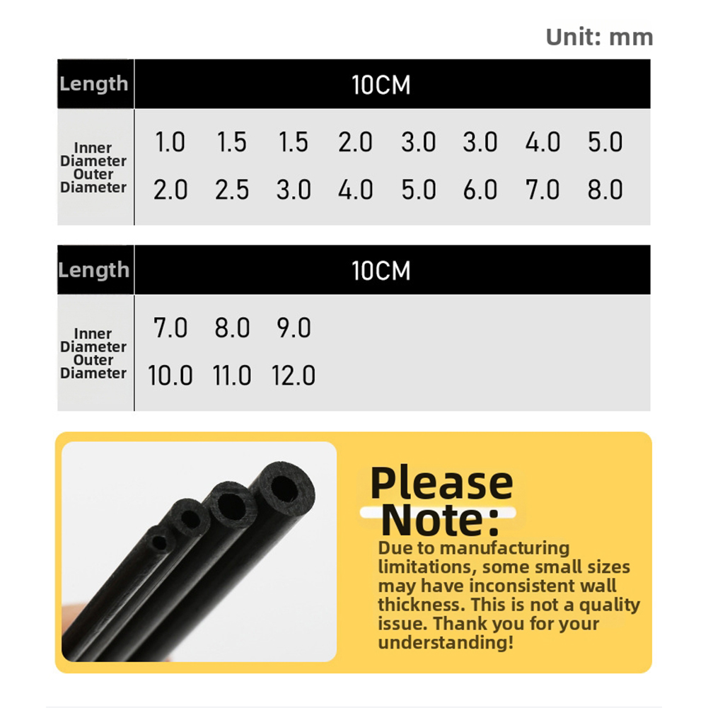 أنبوب ألياف كربونية أسود مجوف  - مراجعة Fishing Rod Carbon Fiber وسعره