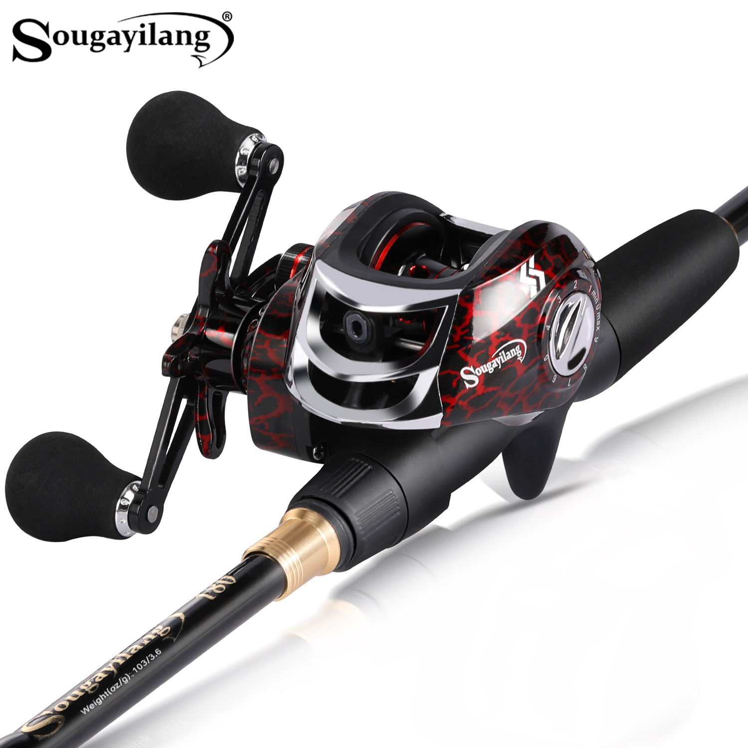 Sougayilang 1.8-2.4 متر صب الص - مراجعة Fishing Rod Combo وسعره