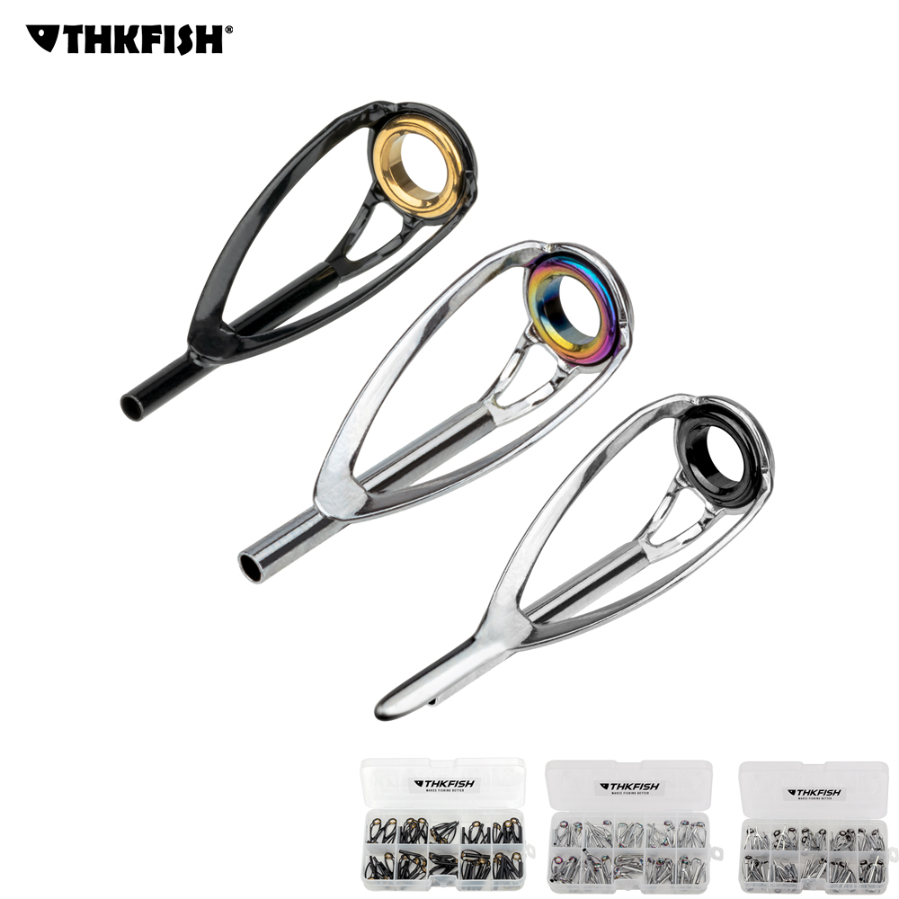 THKFISH 50 قطعة الصيد رود القم - مراجعة Fishing Rod Guide Replacement وسعره