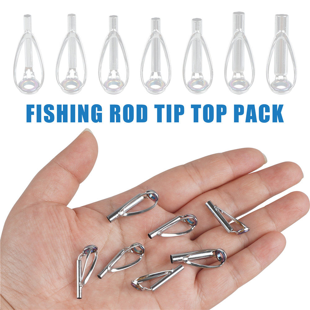 10 قطع طقم إصلاح حلقات توجيه ص - مراجعة Fishing Rod Guide Replacement وسعره